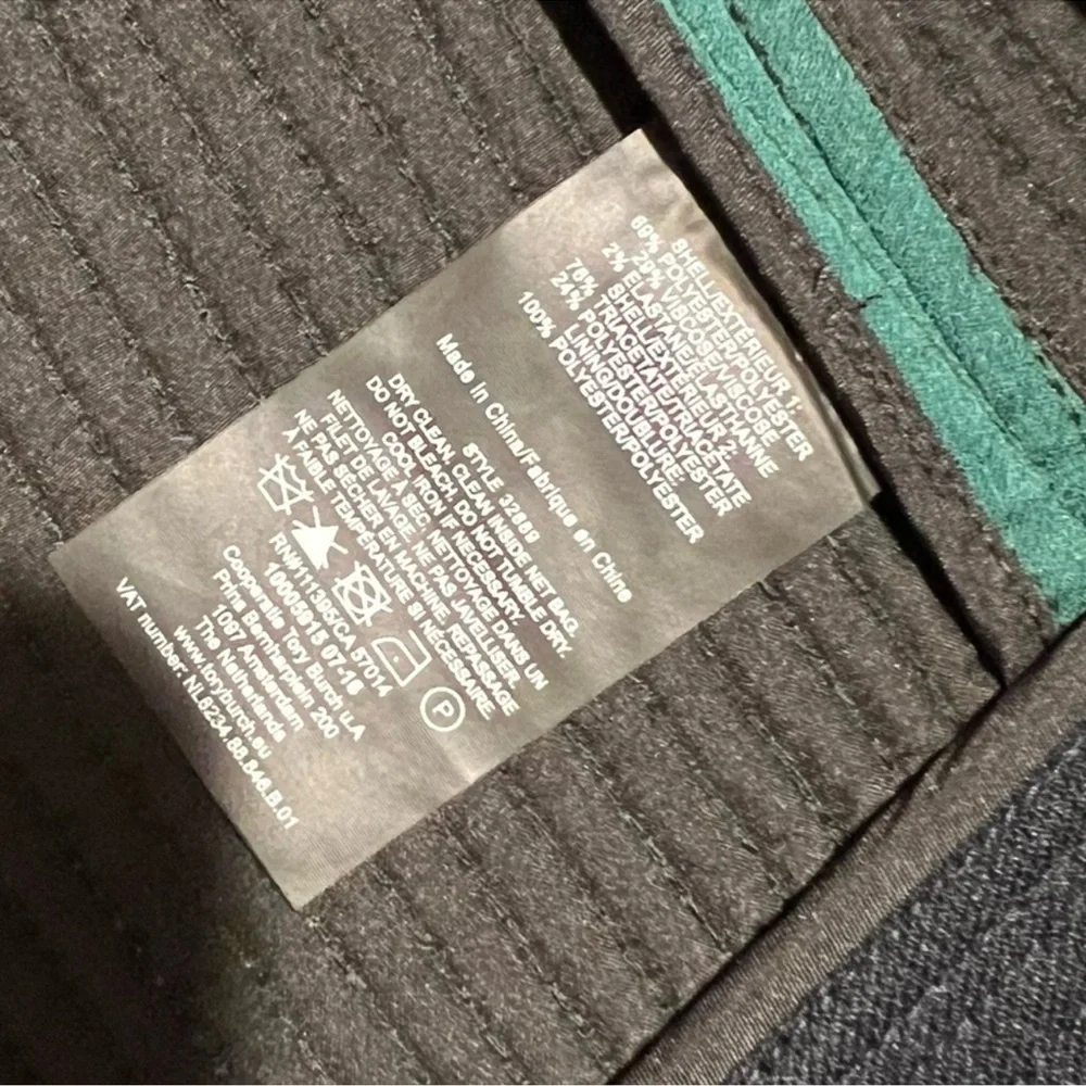 NWT Tory Burch Canter Riding Jacket Navy Blue & Green Size 2 - Picture 10 of 16